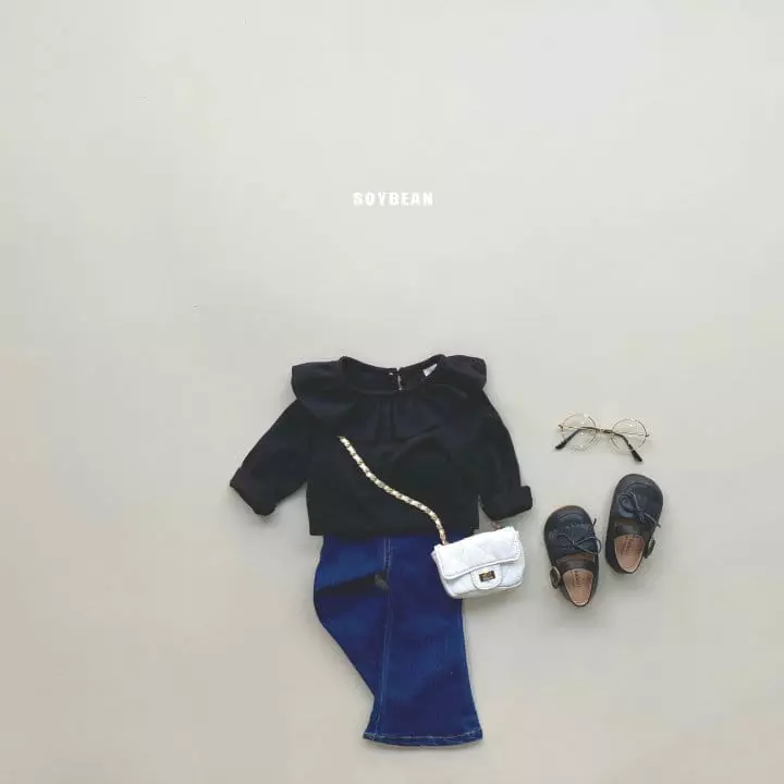 Soybean - Korean Children Fashion - #childrensboutique - Frill Collar Tee - 2