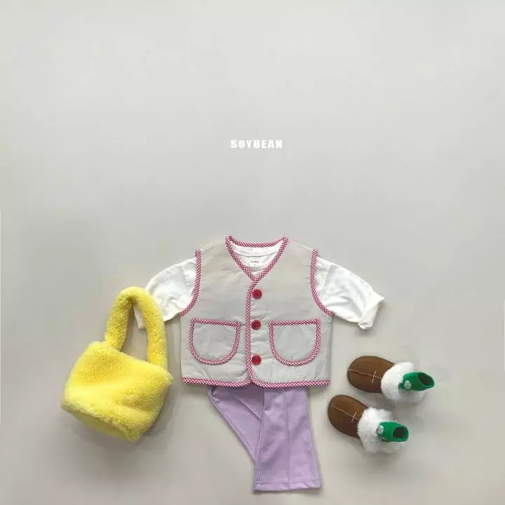 Soybean - Korean Children Fashion - #designkidswear - Check Check Vest - 7