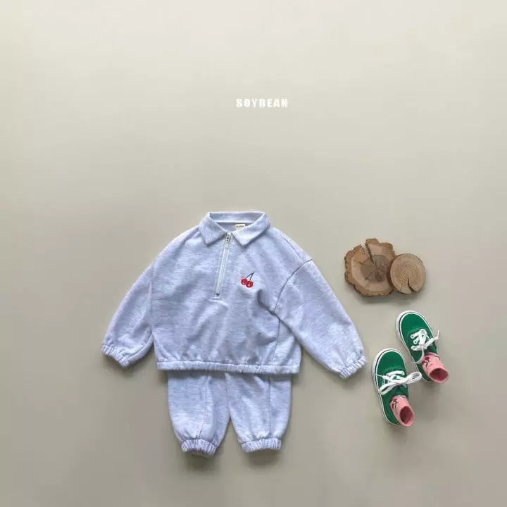 Soybean - Korean Children Fashion - #designkidswear - Chery Collar Top Bottom Set - 2