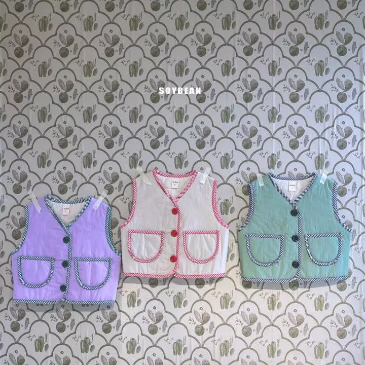 Soybean - Korean Children Fashion - #discoveringself - Check Check Vest - 8
