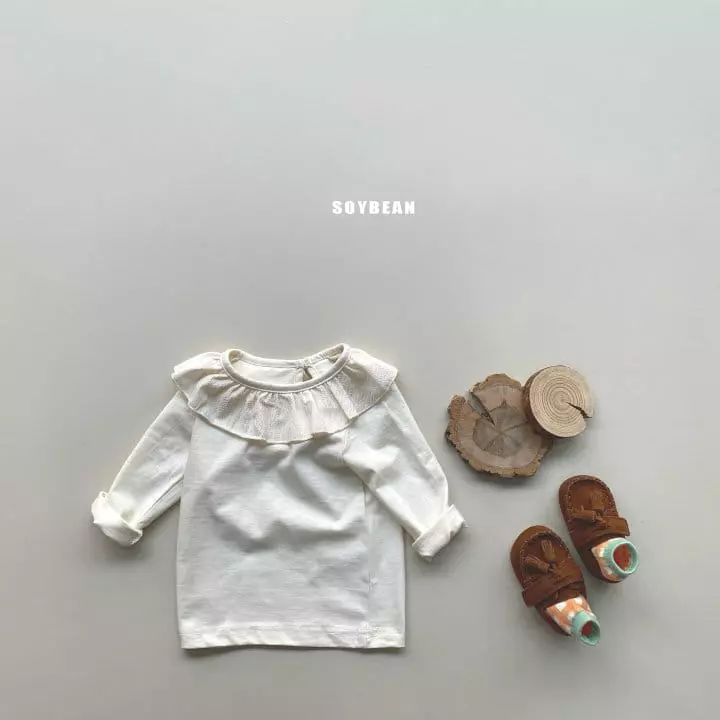 Soybean - Korean Children Fashion - #fashionkids - Frill Collar Tee - 5