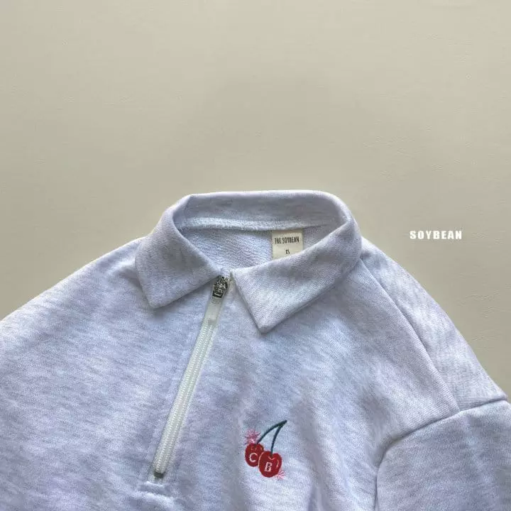 Soybean - Korean Children Fashion - #discoveringself - Chery Collar Top Bottom Set - 4