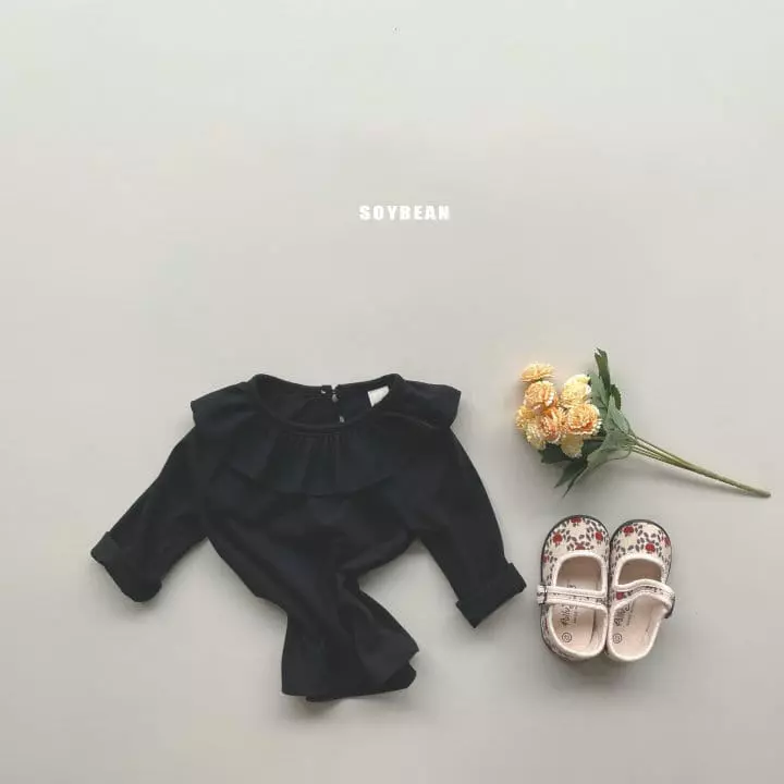 Soybean - Korean Children Fashion - #kidsshorts - Frill Collar Tee - 6