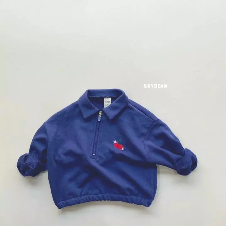 Soybean - Korean Children Fashion - #kidsshorts - Chery Collar Top Bottom Set - 5