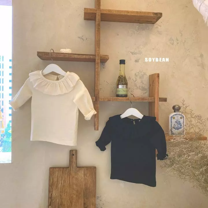Soybean - Korean Children Fashion - #kidsstore - Frill Collar Tee - 7