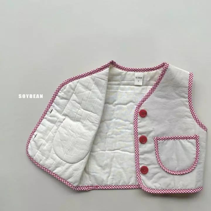 Soybean - Korean Children Fashion - #kidzfashiontrend - Check Check Vest - 12