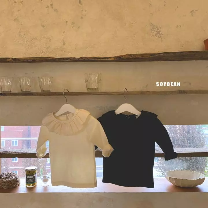 Soybean - Korean Children Fashion - #kidzfashiontrend - Frill Collar Tee - 8