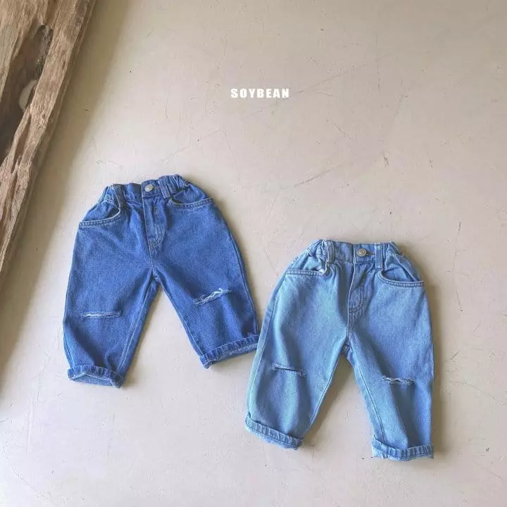 Soybean - Korean Children Fashion - #kidzfashiontrend - vintage Denim Jeans - 5
