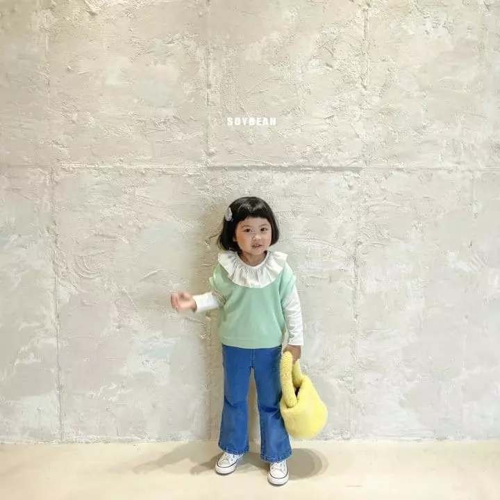 Soybean - Korean Children Fashion - #littlefashionista - Frill Collar Tee - 10