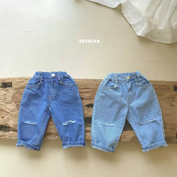 Soybean - Korean Children Fashion - #minifashionista - vintage Denim Jeans - 9
