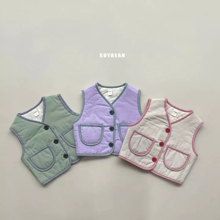 Soybean - Korean Children Fashion - #prettylittlegirls - Check Check Vest
