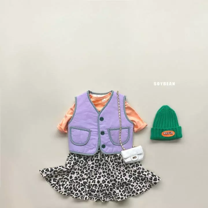 Soybean - Korean Children Fashion - #todddlerfashion - Check Check Vest - 2