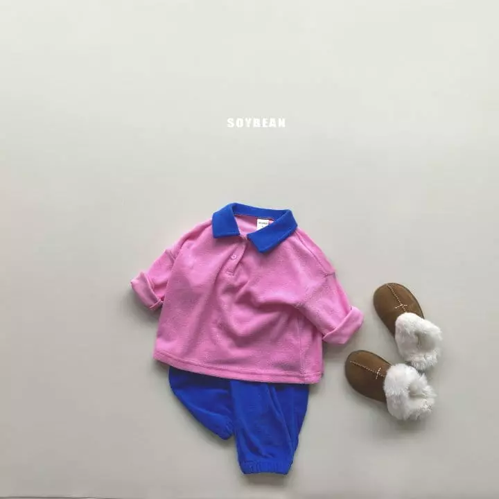 Soybean - Korean Children Fashion - #todddlerfashion - Terry Top Bottom Set - 3