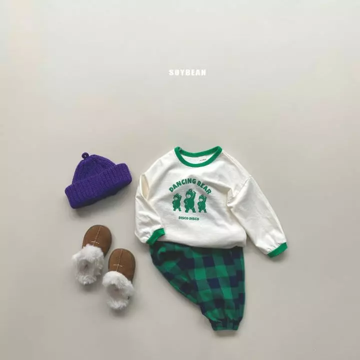 Soybean - Korean Children Fashion - #todddlerfashion - Dancing Bear Top Bottom Set - 2