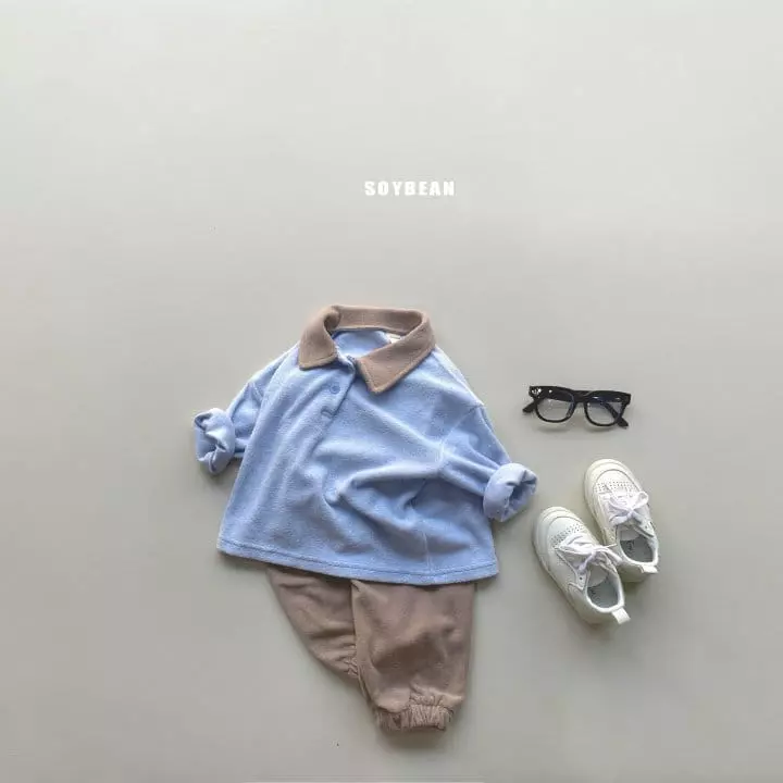 Soybean - Korean Children Fashion - #todddlerfashion - Terry Top Bottom Set - 4