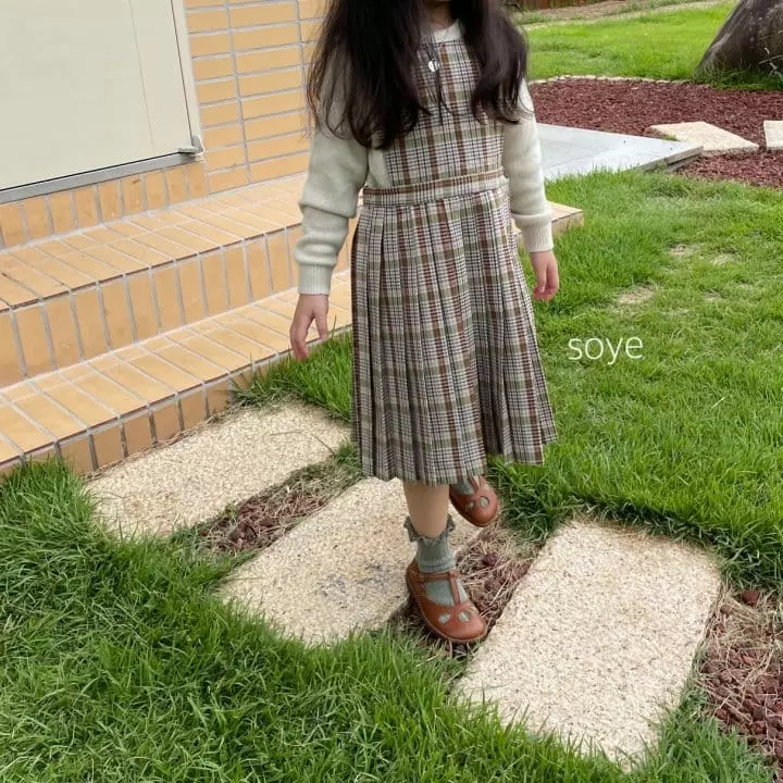 Soye - Korean Children Fashion - #childofig - Check Wrinkle One-piece - 6