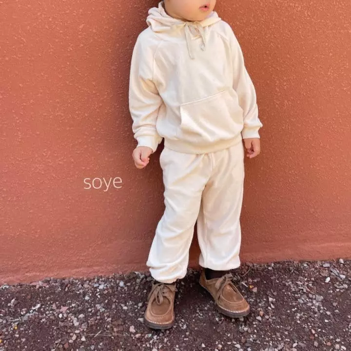 Soye - Korean Children Fashion - #designkidswear - Terry Hoody Top Bottom Set