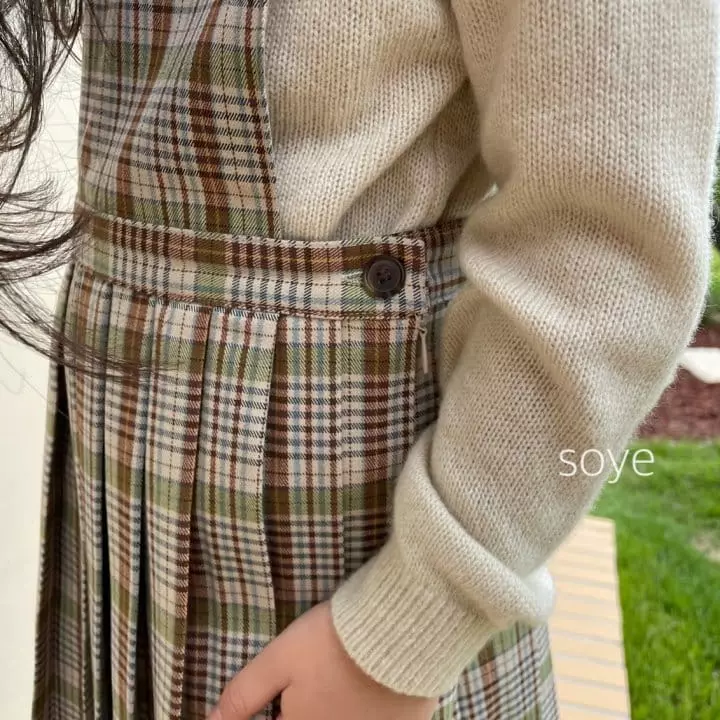 Soye - Korean Children Fashion - #discoveringself - Check Wrinkle One-piece - 9