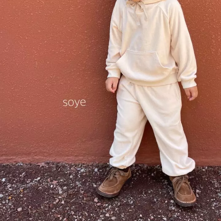 Soye - Korean Children Fashion - #discoveringself - Terry Hoody Top Bottom Set - 2