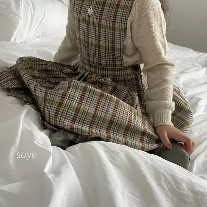 Soye - Korean Children Fashion - #fashionkids - Check Wrinkle One-piece - 10