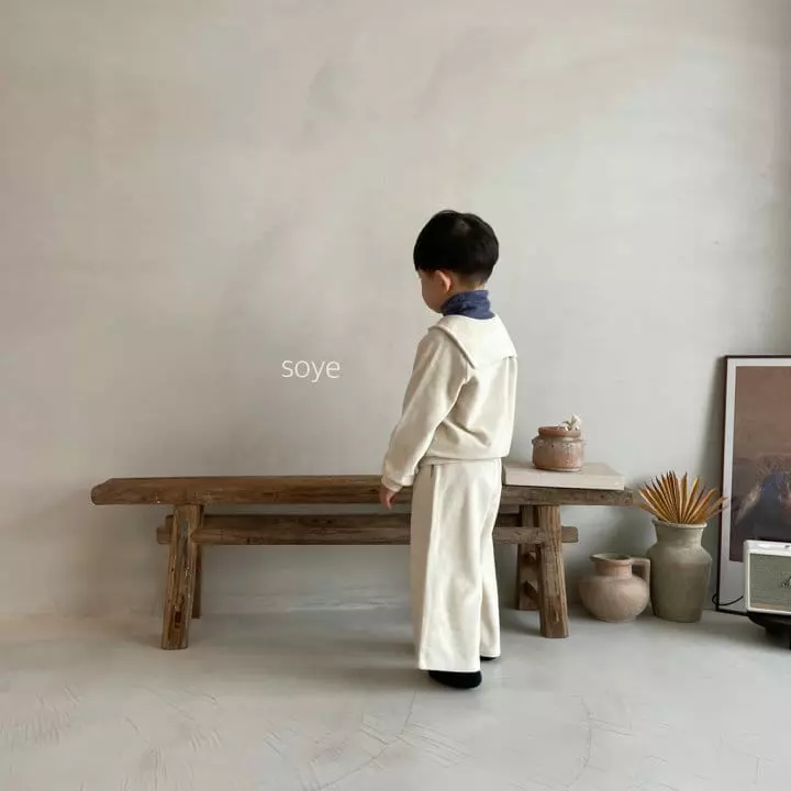 Soye - Korean Children Fashion - #discoveringself - Terry Sailor Top Bottom Set - 4