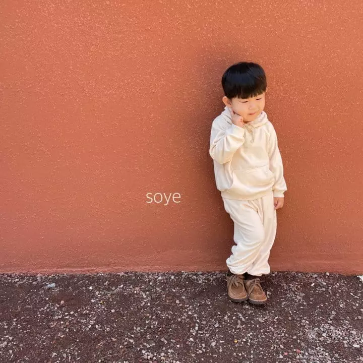 Soye - Korean Children Fashion - #fashionkids - Terry Hoody Top Bottom Set - 3