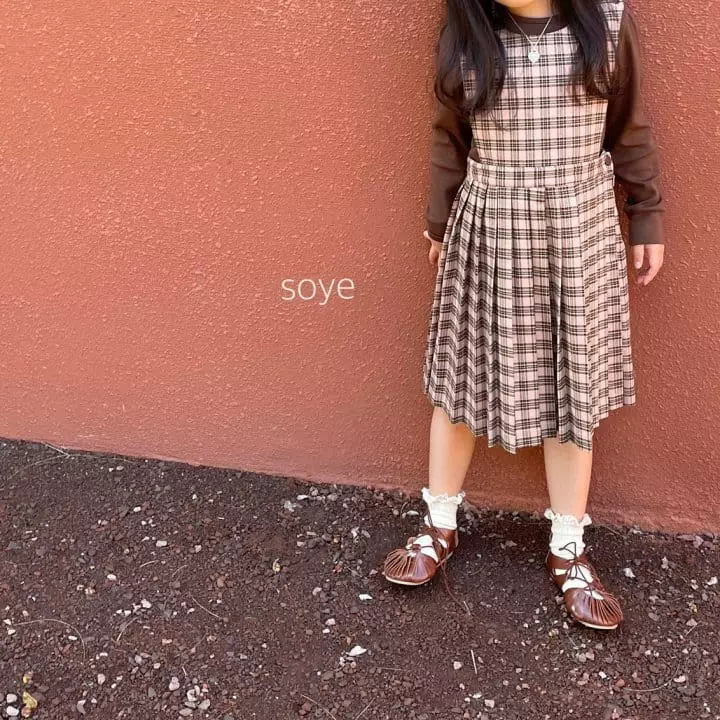 Soye - Korean Children Fashion - #kidsshorts - Check Wrinkle One-piece - 11