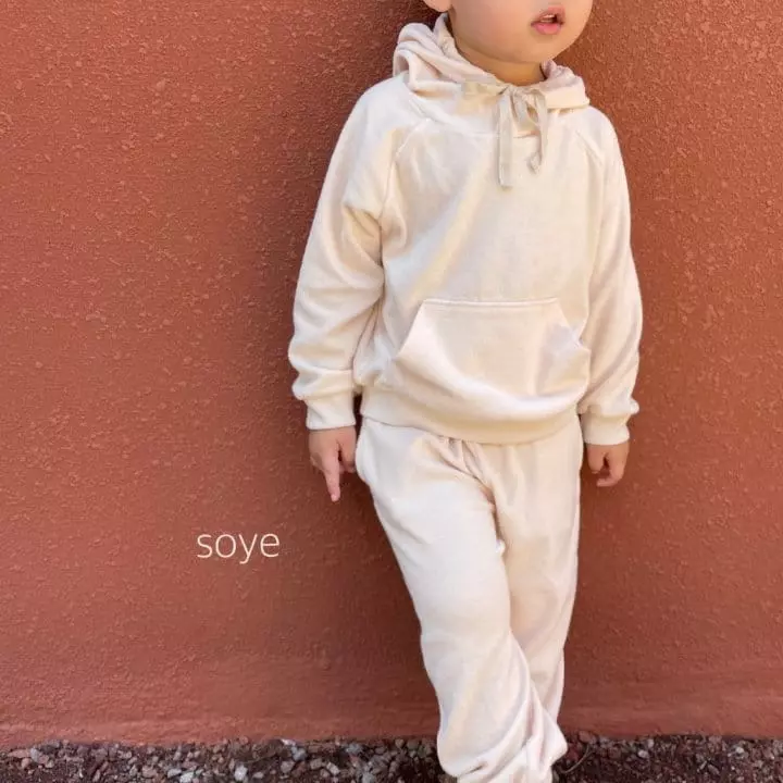 Soye - Korean Children Fashion - #fashionkids - Terry Hoody Top Bottom Set - 4