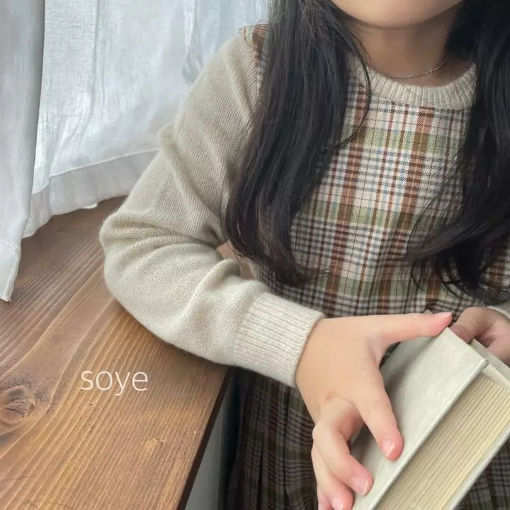 Soye - Korean Children Fashion - #minifashionista - Check Wrinkle One-piece