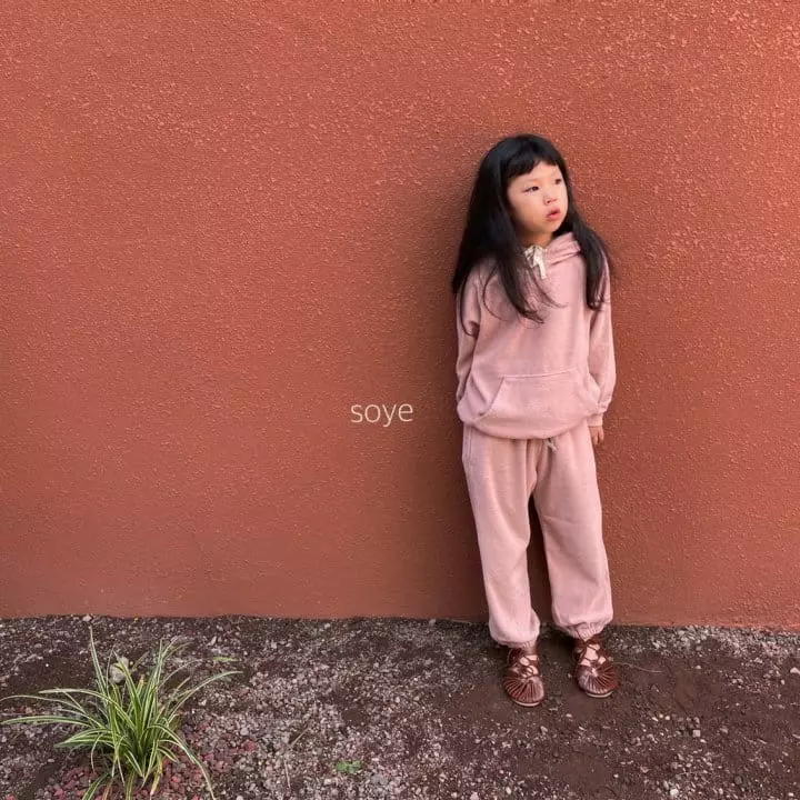 Soye - Korean Children Fashion - #minifashionista - Terry Hoody Top Bottom Set - 10