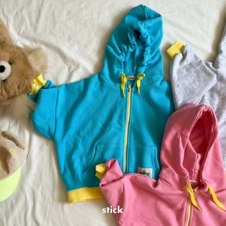 Stick - Korean Children Fashion - #Kfashion4kids - Paly Ground Hoody Zip-up