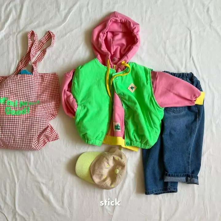 Stick - Korean Children Fashion - #childrensboutique - Paly Ground Hoody Zip-up - 10