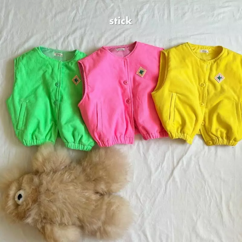 Stick - Korean Children Fashion - #designkidswear - Pigment Rib Vest