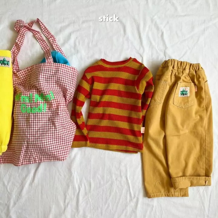 Stick - Korean Children Fashion - #discoveringself - Check Eco Bag - 2
