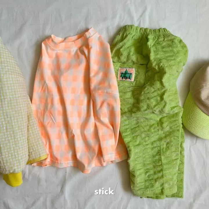 Stick - Korean Children Fashion - #fashionkids - Check Box Tee with Mom - 6