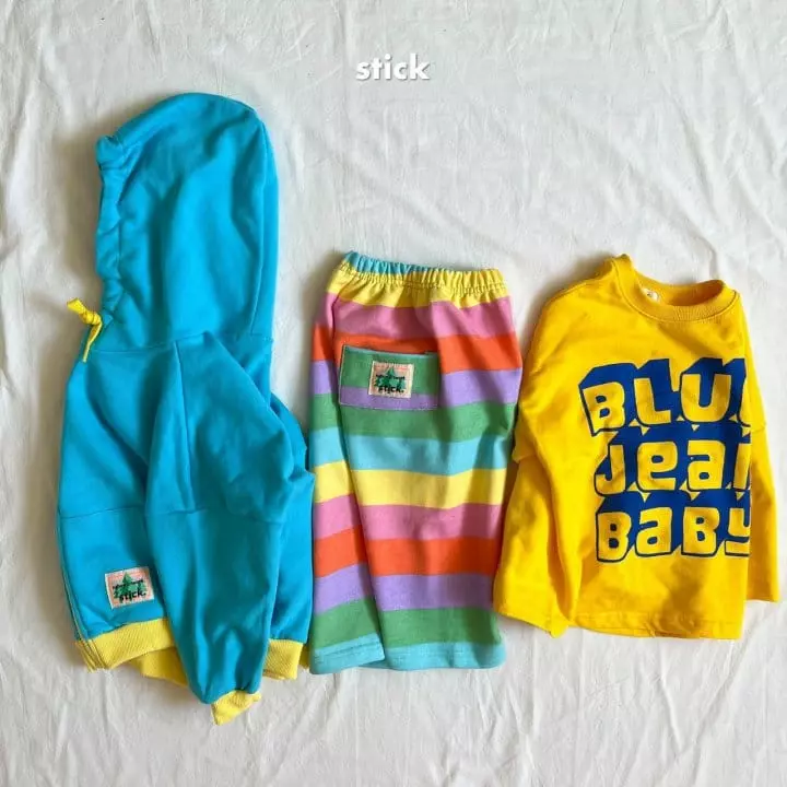 Stick - Korean Children Fashion - #kidzfashiontrend - Blue Jeans Baby Tee with Mom - 11