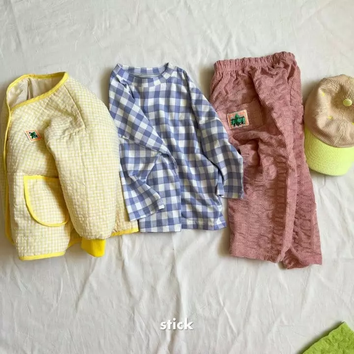 Stick - Korean Children Fashion - #kidzfashiontrend - Check Box Tee with Mom - 9