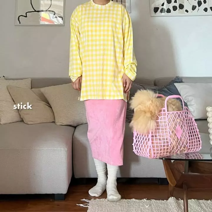 Stick - Korean Children Fashion - #magicofchildhood - Check Box Tee with Mom - 12