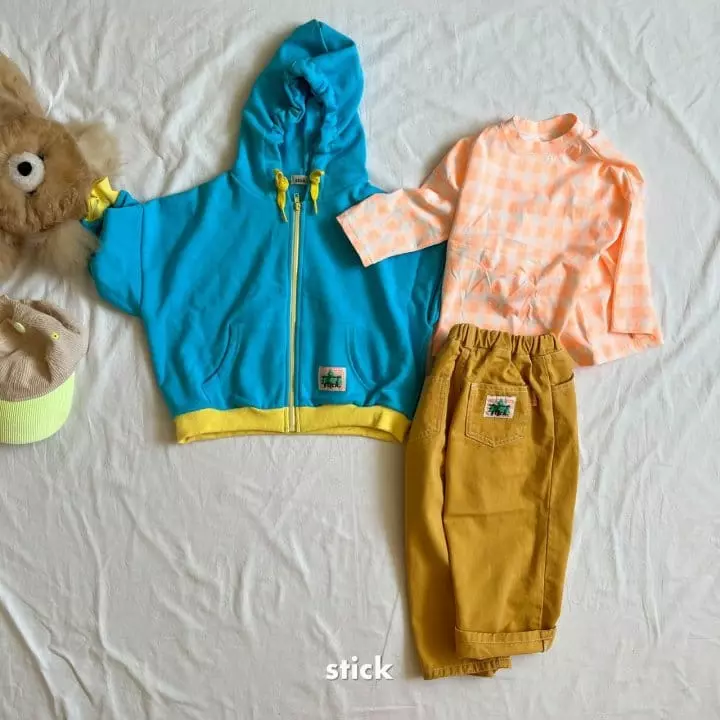 Stick - Korean Children Fashion - #prettylittlegirls - Paly Ground Hoody Zip-up - 5