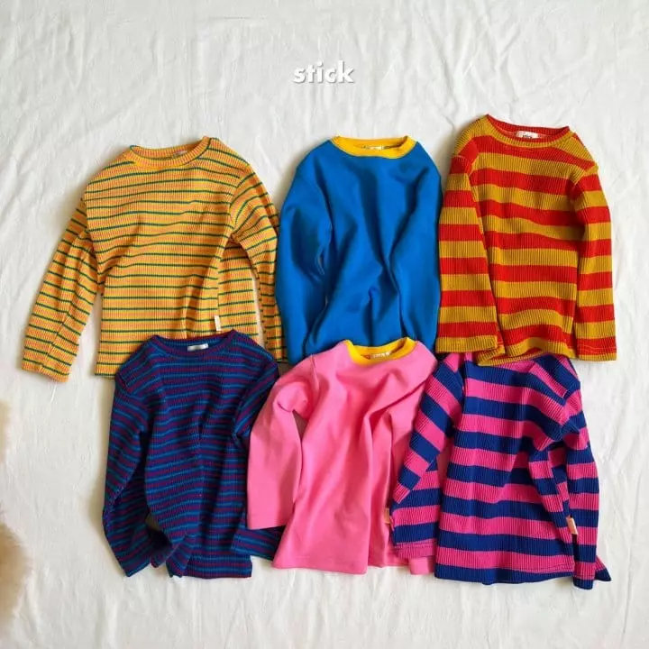 Stick - Korean Children Fashion - #toddlerclothing - Funk Rib Tee - 8