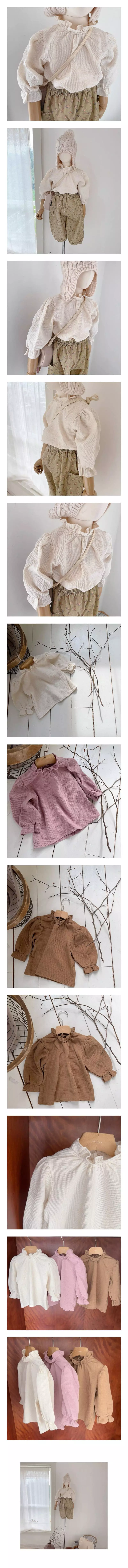 Studio M - Korean Children Fashion - #Kfashion4kids - Neck Frill Blouse