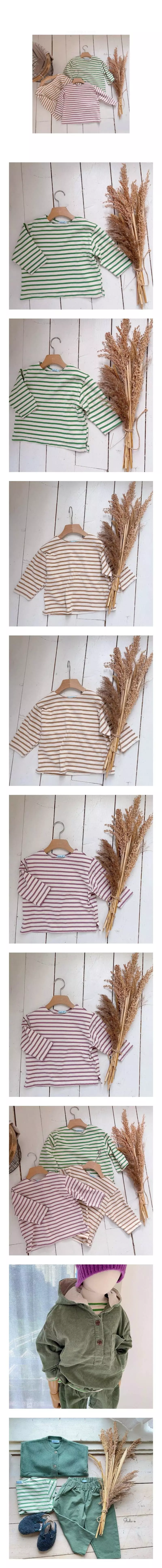 Studio M - Korean Children Fashion - #designkidswear - 22 Saint Stripes Tee