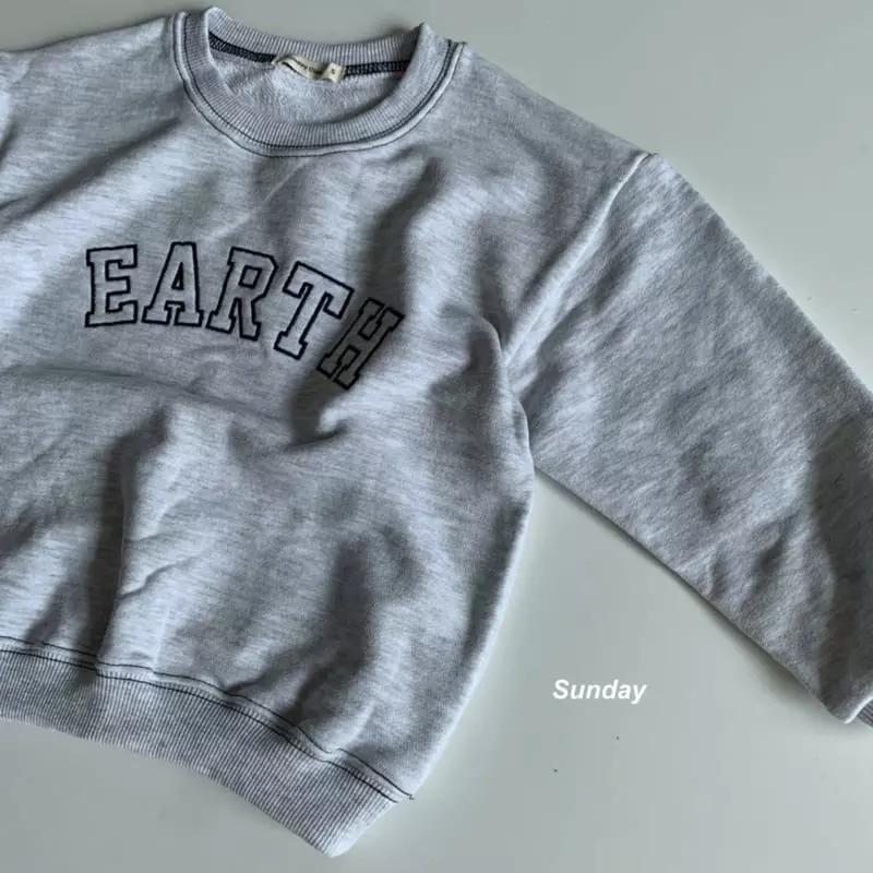 Sunday Closet - Korean Children Fashion - #Kfashion4kids - EARTH Embroidery Sweatshirt - 9