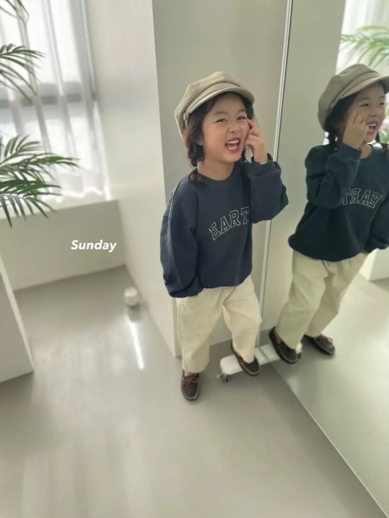 Sunday Closet - Korean Children Fashion - #fashionkids - EARTH Embroidery Sweatshirt - 5