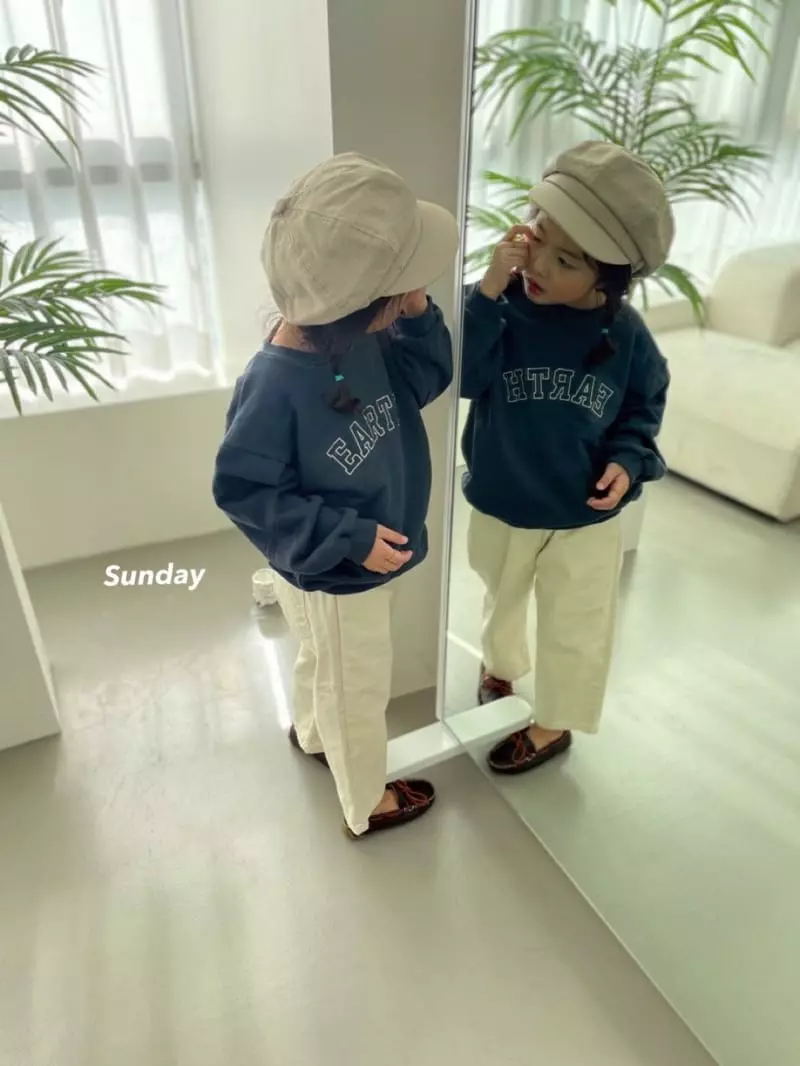 Sunday Closet - Korean Children Fashion - #kidsshorts - EARTH Embroidery Sweatshirt - 6