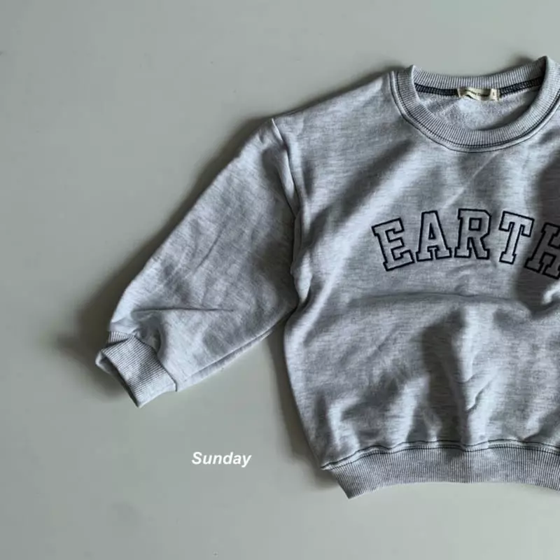 Sunday Closet - Korean Children Fashion - #littlefashionista - EARTH Embroidery Sweatshirt - 10