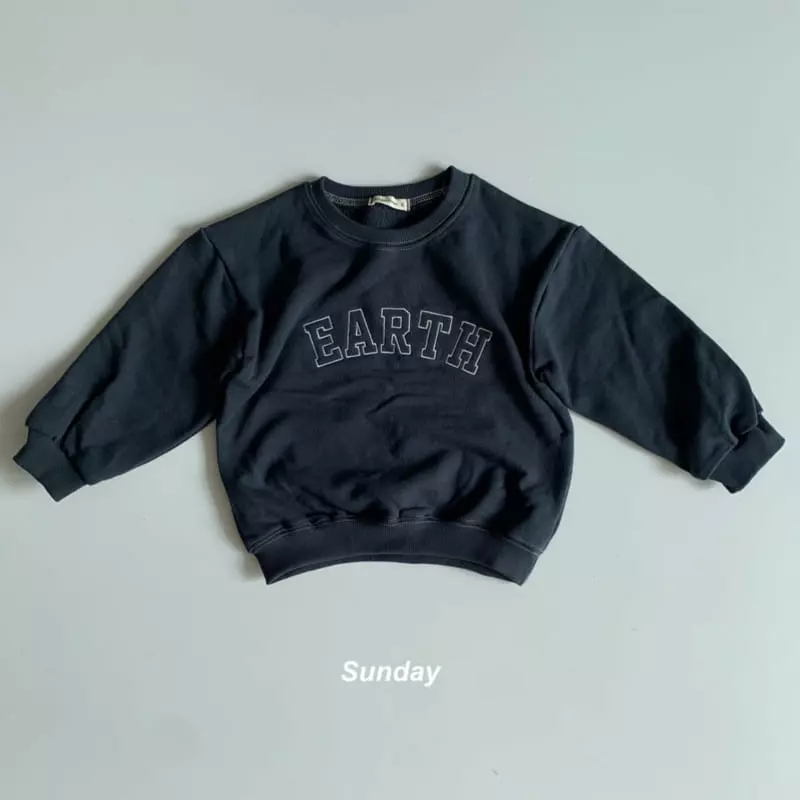 Sunday Closet - Korean Children Fashion - #minifashionista - EARTH Embroidery Sweatshirt - 12
