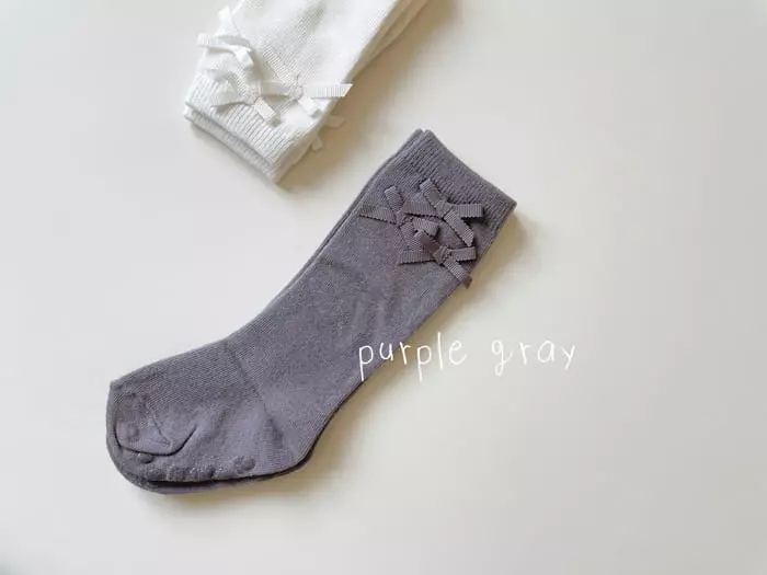 Teamand - Korean Children Fashion - #discoveringself - Small Ribbon Knee Socks - 4