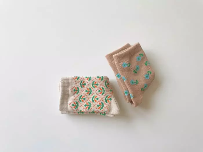 Teamand - Korean Children Fashion - #minifashionista - Blue Bell Socks Set - 4