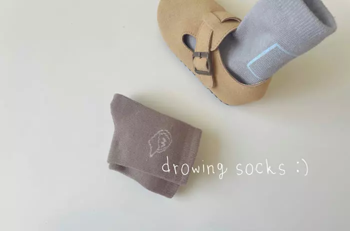 Teamand - Korean Children Fashion - #prettylittlegirls - Drawing Socks Set